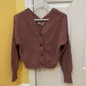 Moon & Madison soft mauve pink buttoned cardigan - XS